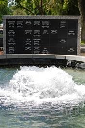 Columbarium with fountain