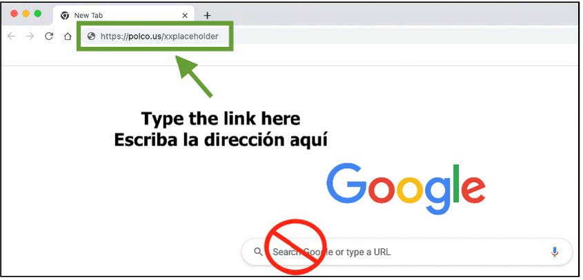 Type the link into the address bar, not the search bar.