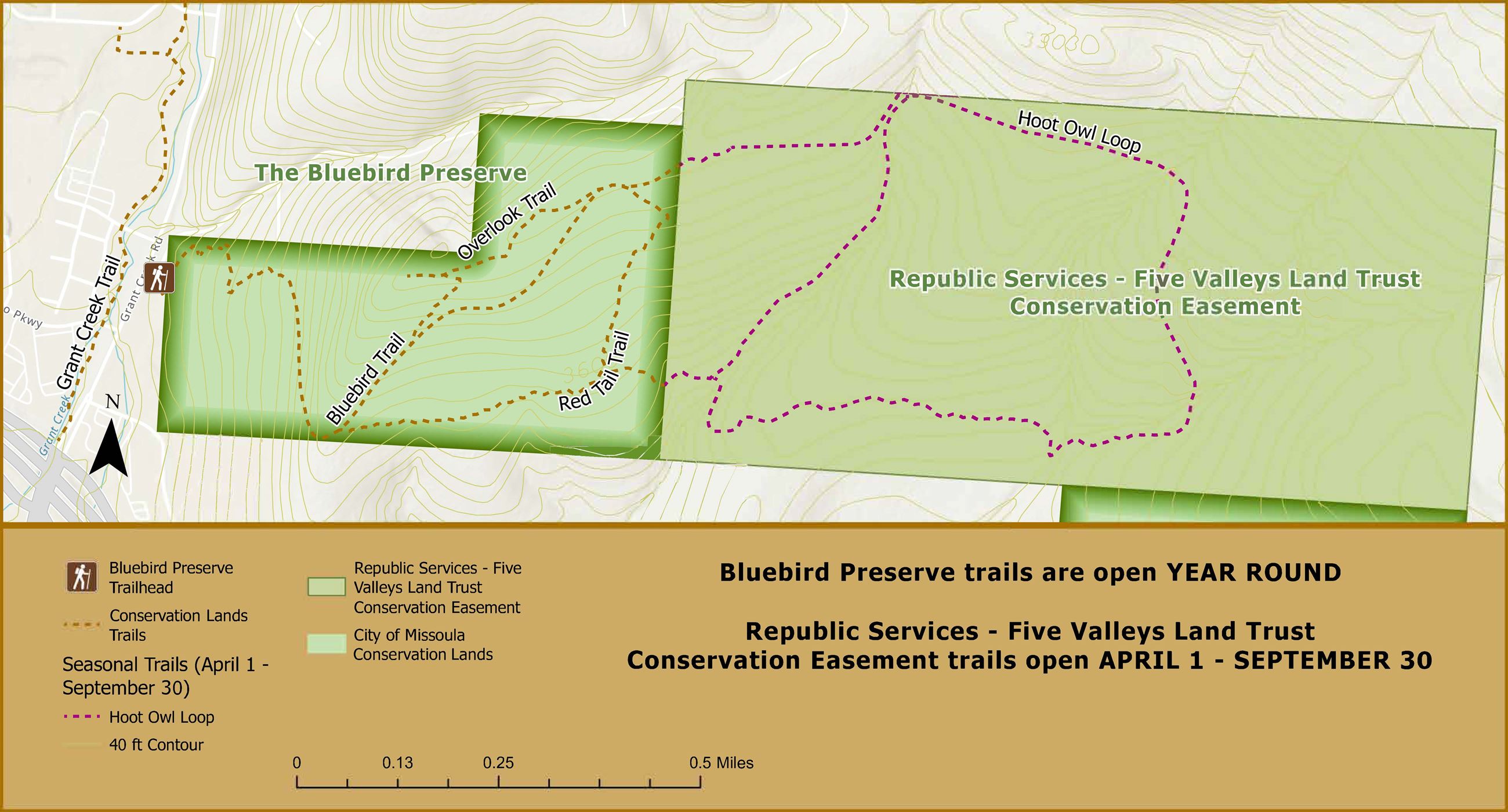 Bluebird Republic Services Trail Map